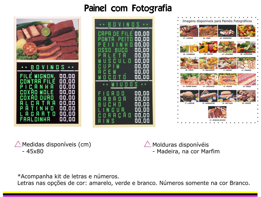 painel com foto